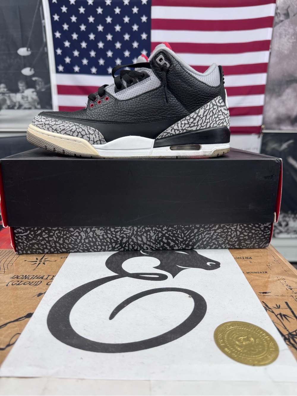 Jordan Black/Gray/White Retro Elephant Print Sneakers 2018